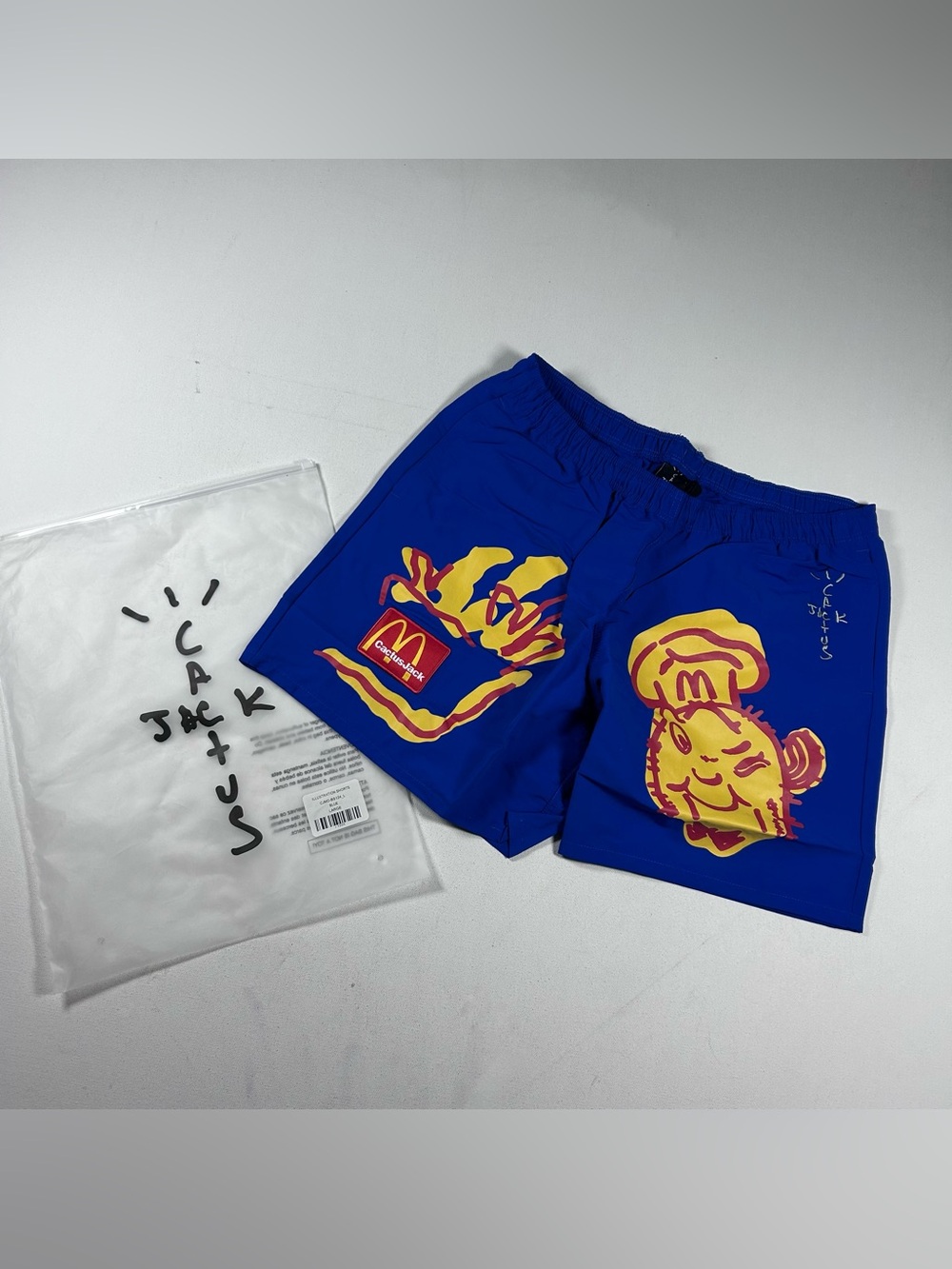 Travis Scott Cactus Jack McDonald’s Shorts Nylon Blue NEW With TAGS Mens Large